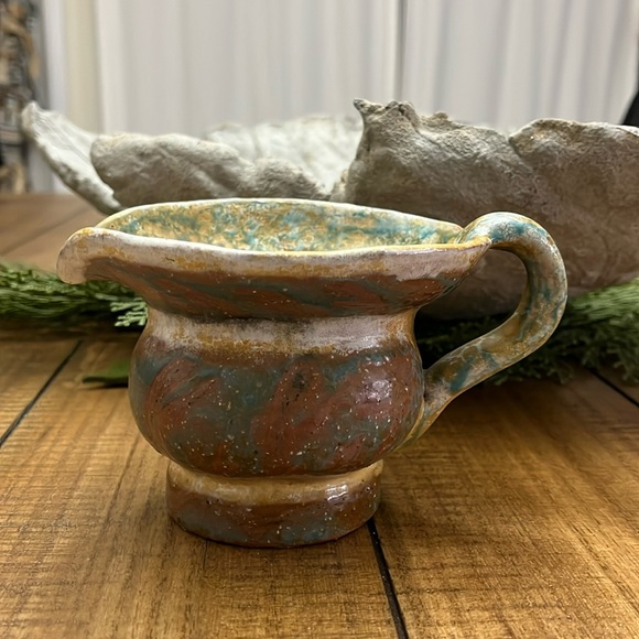 Vintage Handmade Pottery Pitcher - Picture 1 of 11